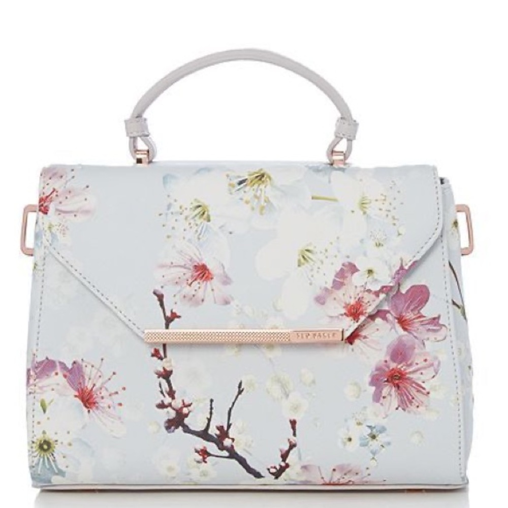 Ted Baker Blossom Satchel - White and Pink